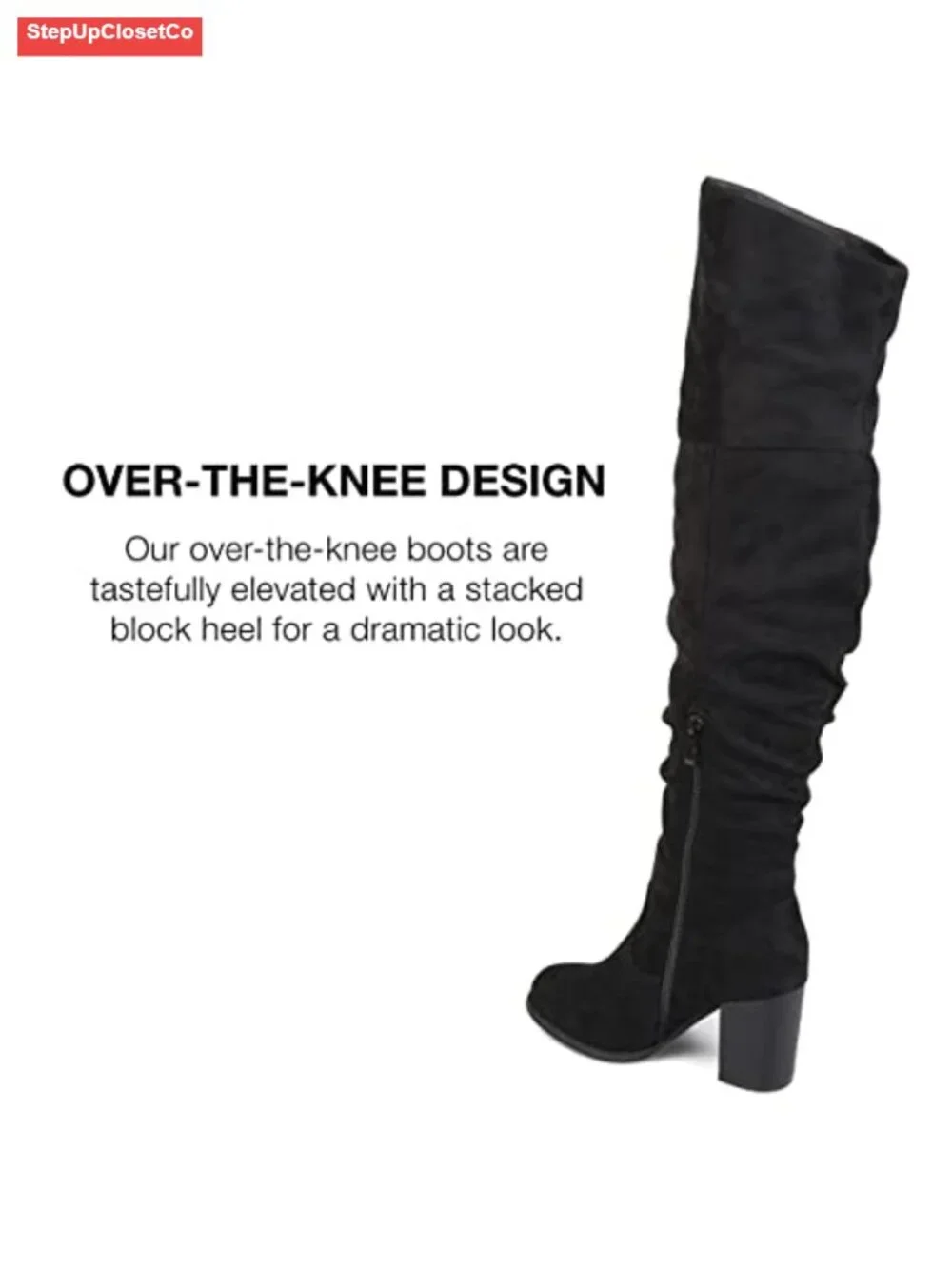 Journee Collection Kaison Women's Faux Suede Over the Knee Combat Boots